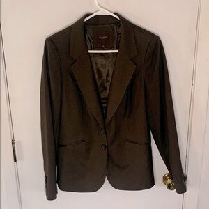 Limited chocolate brown structured tailored lined blazer Size 14